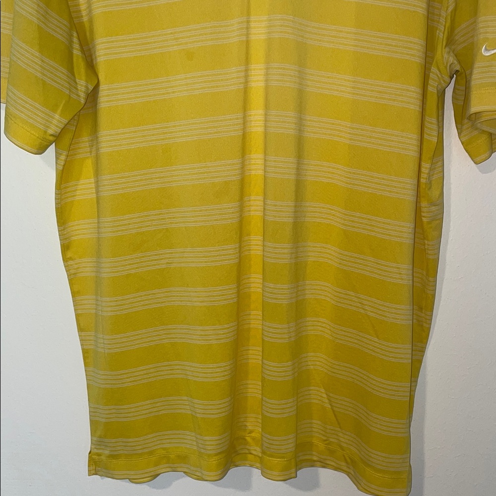 Nike Men's Yellow and White Polo Shirt XL - Picture 3 of 8